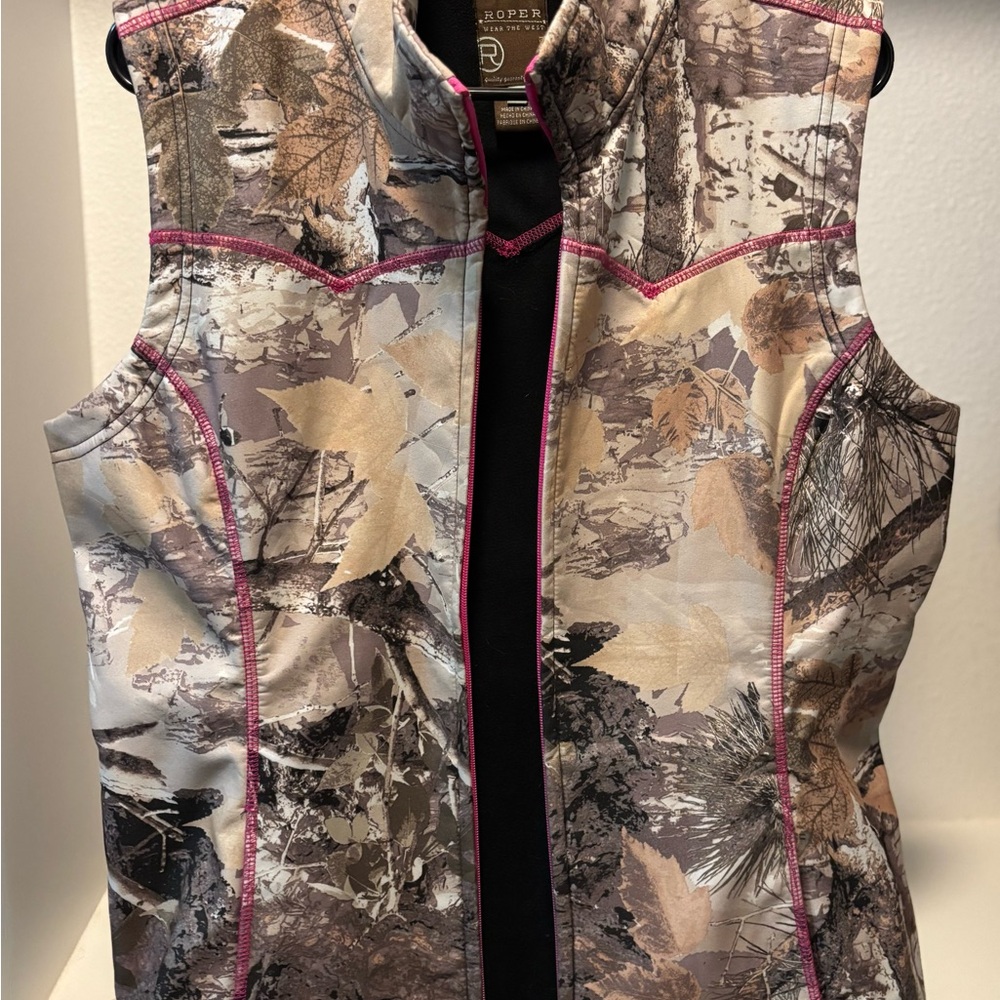 Roper Brown Vest with Pink Details
